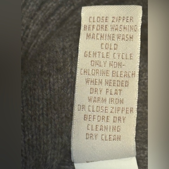 Banana Republic Luxury Blend Cashmere Angora Sweater Full Zip Gray Men’s XL - Picture 10 of 11